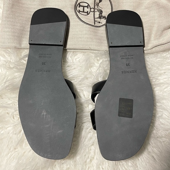 NWT NIB HERMES BLACK ORAN SANDAL - Picture 4 of 8
